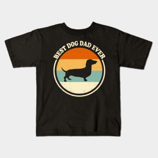 Best Dog Dad Ever Dachshund Vintage Kids T-Shirt